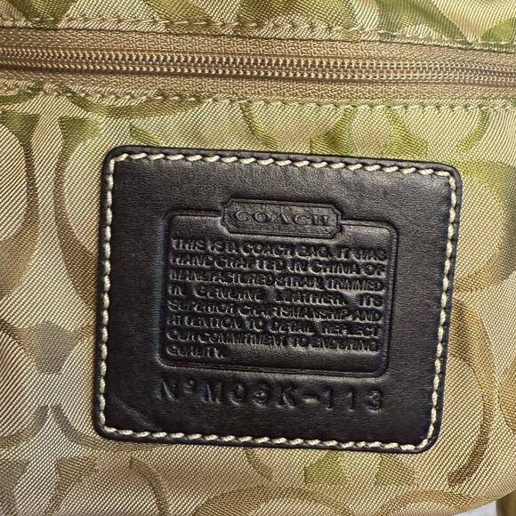 Vintage COACH y2k Black Natural Legacy Straw Tote Bag - Picture 8 of 9